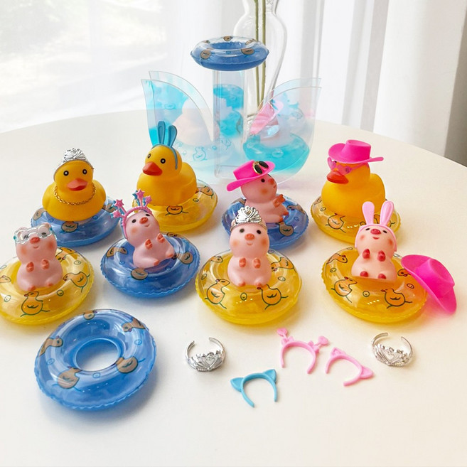 러버덕 부속품 악세사리 모음 미니튜브 오리벨 후미등 바이크 자전거 오토바이후미등 헬멧 프로펠러, 08_파랑튜브, 1개