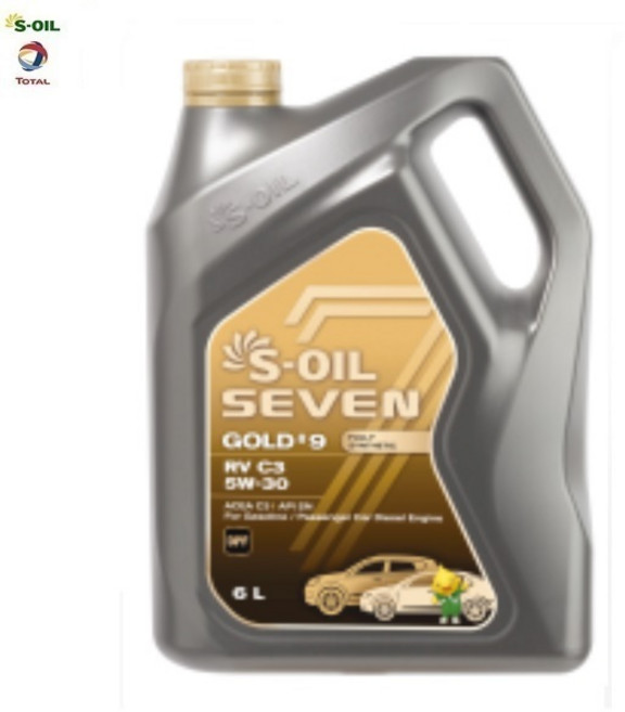 SOIL 에스오일 에쓰오일 엔진오일 세븐골드9 RV C3 RVC3 5W30 6L, 1개