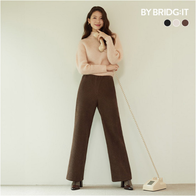 [바이브리짓] ○(런칭가 59 900원) 코듀로이 기모 밴딩 팬츠 3종