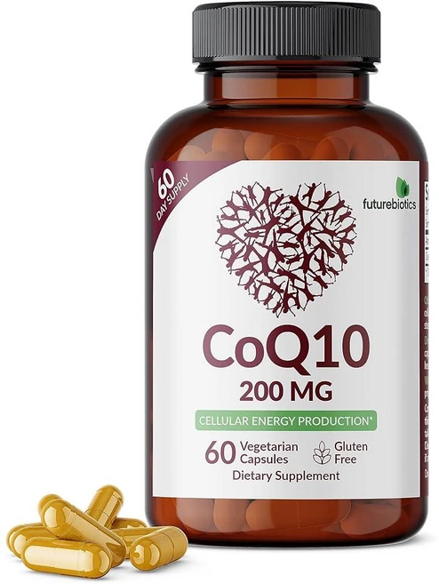 Futurebiotics CoQ10 200 MG 셀룰러 에너지 생산 채식주의자 캡슐 60개, 60 Count (Pack of 1), 1개, 60 - 쿠팡