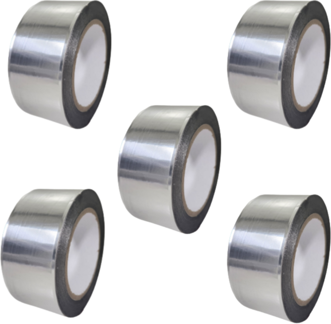 덕트몰 알루미늄 테이프 폭 50mm / 75mm X 길이 100M / 덕트 닥트 은박 싱크대 연통 단열용, 알루미늄 테이프 폭 50mm X 길이 100M, 5개
