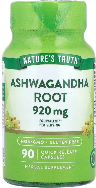 네이처스 트루스 Nature's Truth 아슈와간다 뿌리 빠른 방출 캡슐 90정캡슐 1정당 460mg125807원산지:기타, 네이처스 트루스 Nature's Truth, 아슈와간다, 1개, 90정 - 쿠팡