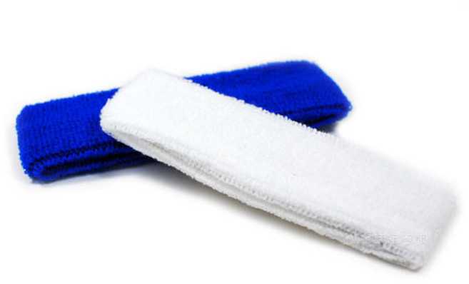 청군백군 머리띠 헤어밴드 6색 손목아대 체육대회, 청색, 1개