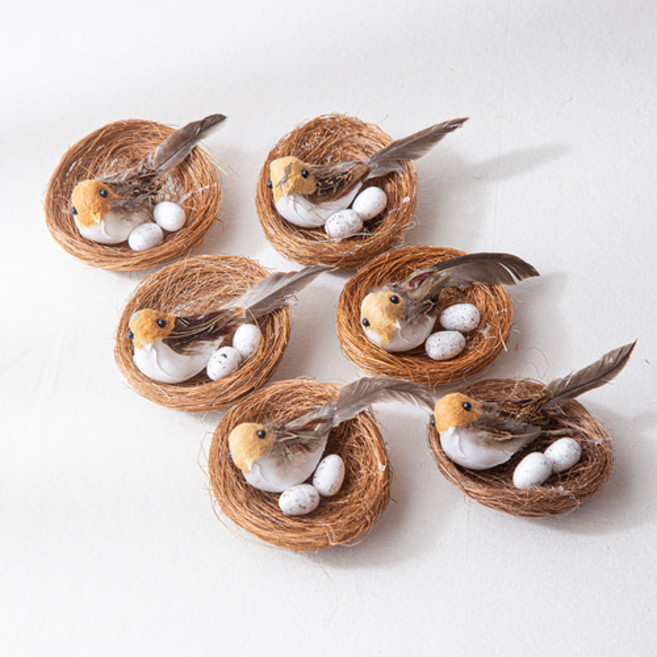 자연새 둥지 모형 6P 세트