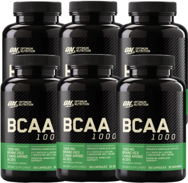 [Optimum Nutrition] 메가 사이즈 BCAA 1000 캡스 60 캡슐 6 SET, 6개, 60정 - 쿠팡