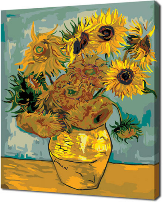 아트박스/셀프페인팅 에코솔 DIY명화 해바라기 c.1888 4050 24색, 1개