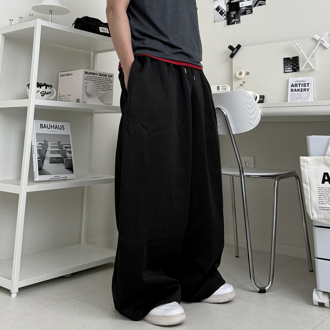 르위 남자 와이드 벌룬 트레이닝팬츠 스웻바지 빅사이즈