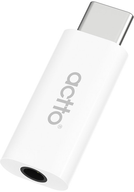 엑토 C타입 AUX 3.5mm to USB 오디오 이어폰 젠더 AUXA-06, 1개, 33mm, WHITE