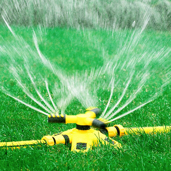 HK sell 트리플 정원 잔디 360도 회전 스프링클러, 1개