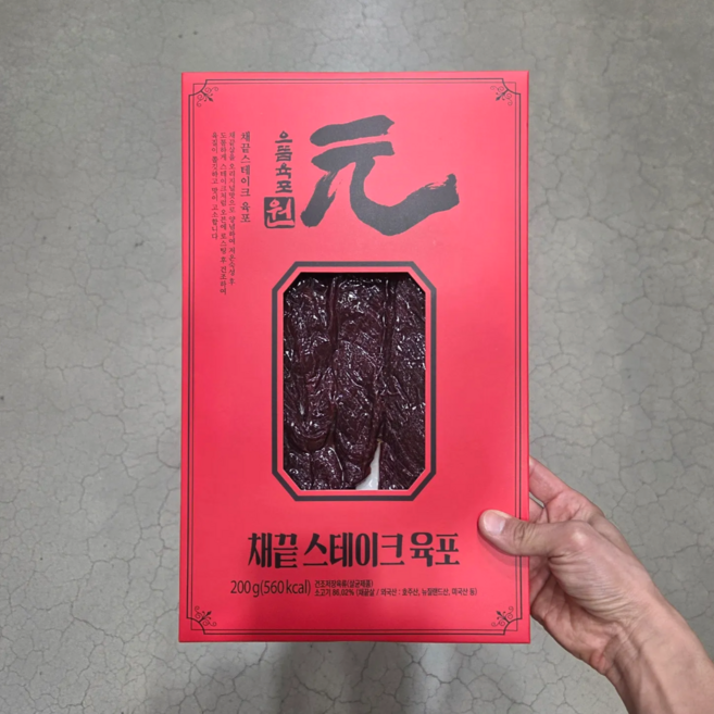 항진축산 채끝 스테이크 육포, 3개, 200g