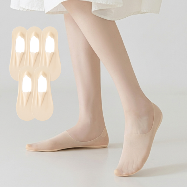 인비저블 여성 페이크삭스 덧신 5켤레