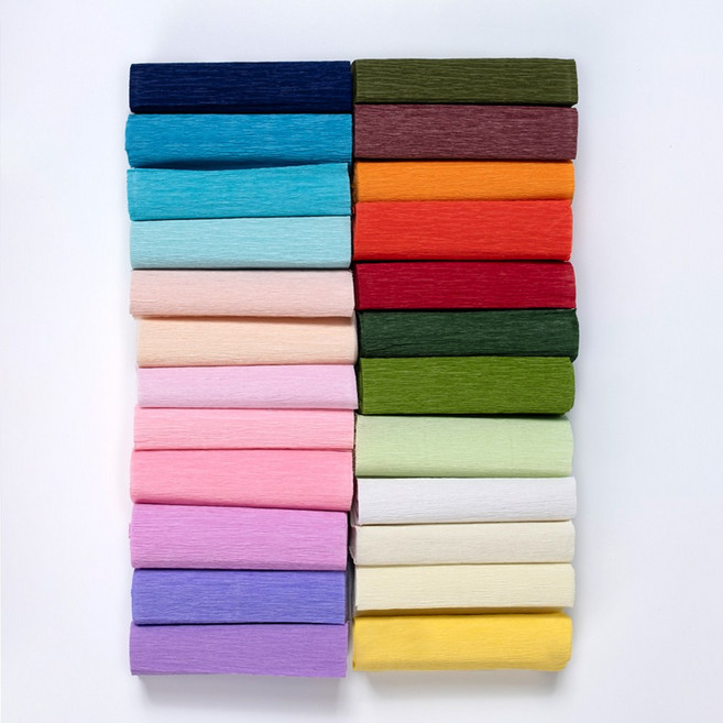 star starred 주름지 (crepe paper) 스몰 [12.5cm(폭) X 250cm(길이)], 24컬러 믹스 세트