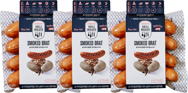 존쿡델리미트 스모크브랏 320g x 3개