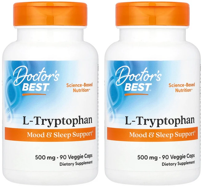 닥터스베스트 L-트립토판 500mg 베지 캡, 90정, 2개 - 쿠팡
