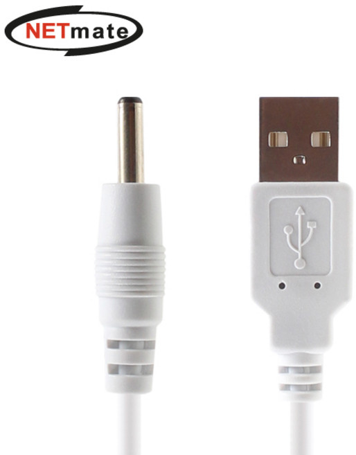 강원전자 넷메이트 NMC-UP141W USB 전원 케이블 1m (3.5x1.4mm/1W/화이트), 1개