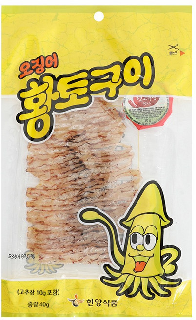 한양 오징어 황토구이 40g, 1개