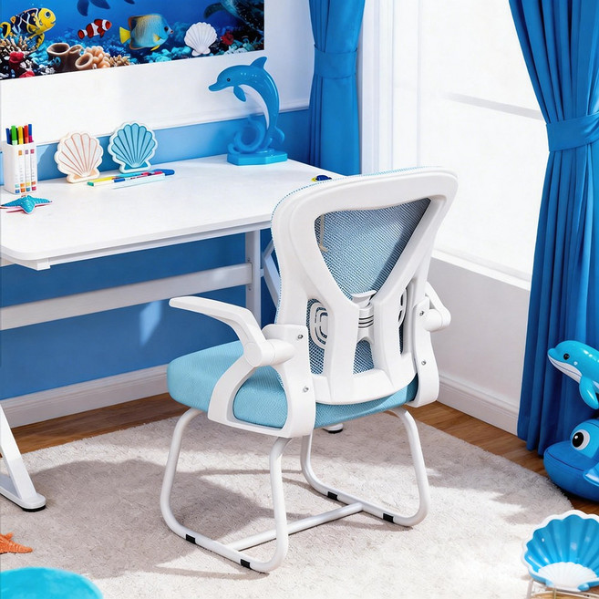 Takata 초경량 학생 사무용 메쉬 의자 통기성 좋은 컴퓨터 의자 WY3Gwt, 파란색