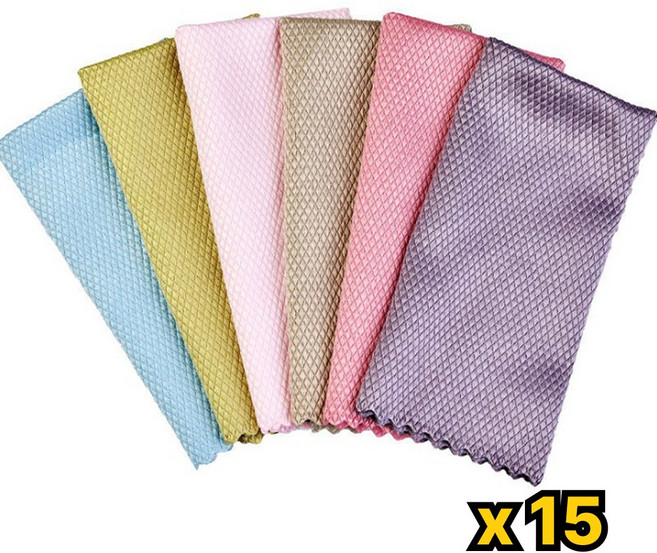 리빙프레소 물자국 얼룩이 남지 않는 마법 요술 행주 수건, 15개