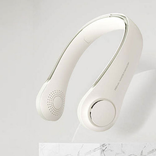 스타일리스 넥팬 휴대용 선풍기 베이지 네이비 넥풍기 목걸이 선풍기