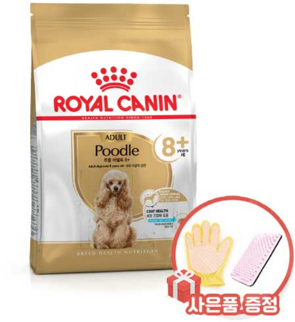 로얄캐닌 푸들 8세이상 1.5kg + 사은품(셀프미용제품), 1개, 혼합맛