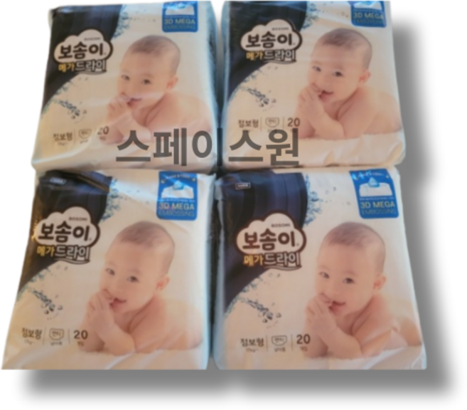 보솜이 메가드라이 팬티형 기저귀 남아용, 점보형(2XL), 80매