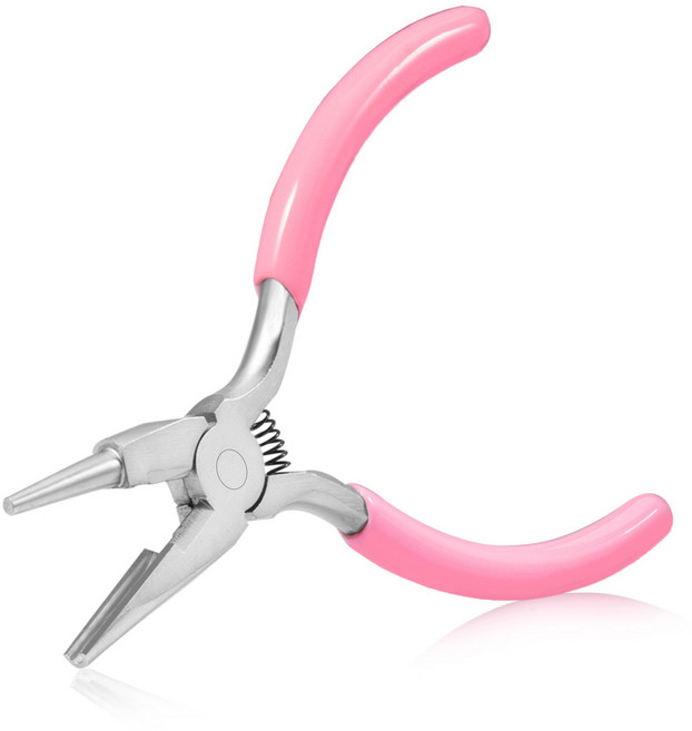 SPEEDWOX 커터 원형 오목 펜치 와이어 루프 펜치 와이어 굽힘 펜치 미니 정밀 펜치로 보석 만들기 DIY 취미 프로젝트를 위한 5인치 오목 및 원형 코 펜치, 1개