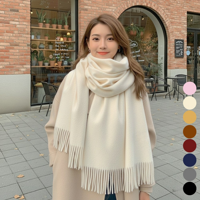 노모로 고급 모조 캐시미어 머플러 울 목도리