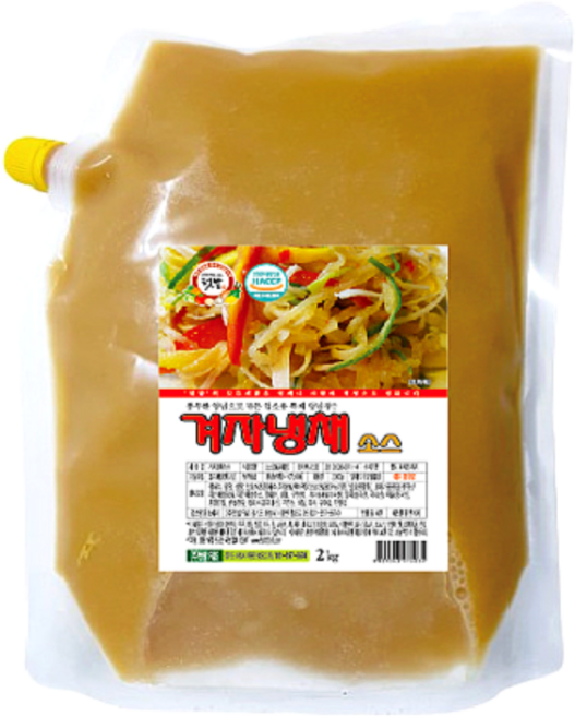 해파리 족발 콩나물 냉채 겨자 소스 2kg, 1개, 1.2kg