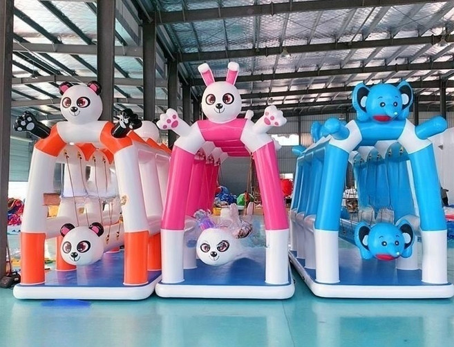 에어바운스 풍선 그네 코끼리 판다 토끼 워터파크 대형 슬라이드, 1개, 12. 게 그네 2mx6m