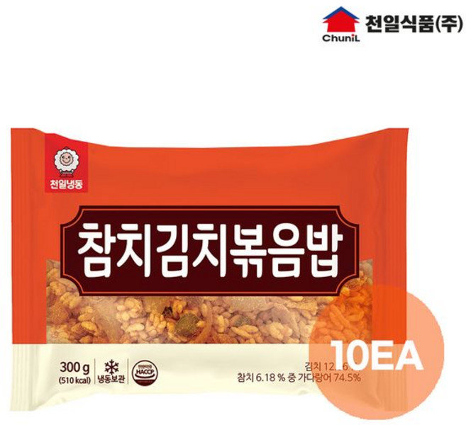 천일식품 볶음밥 참치김치, 10개, 300g