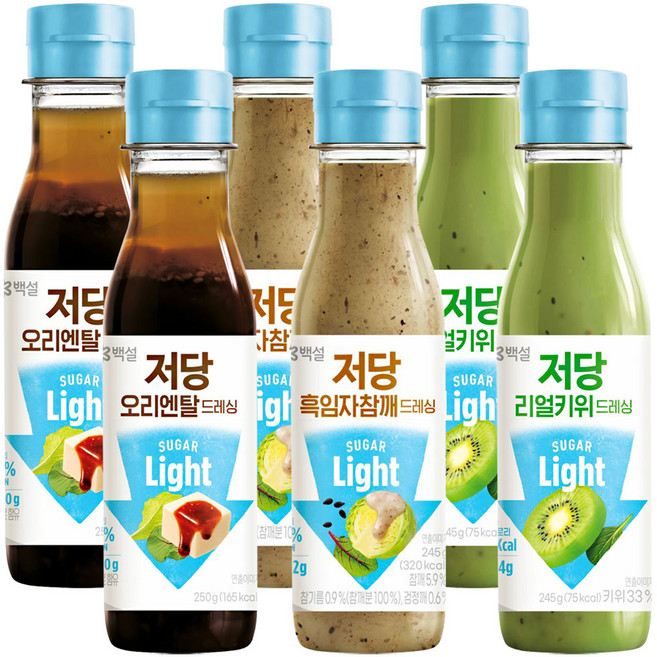 백설 저당드레싱(오리엔탈+흑임자참깨+리얼키위), 2세트