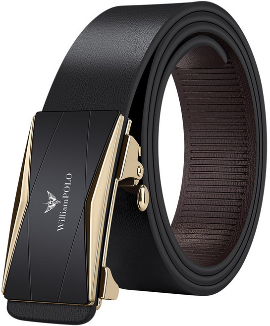 선물포장 남성용 명품 가죽 정장벨트 자동버클 + 워런티카드증정