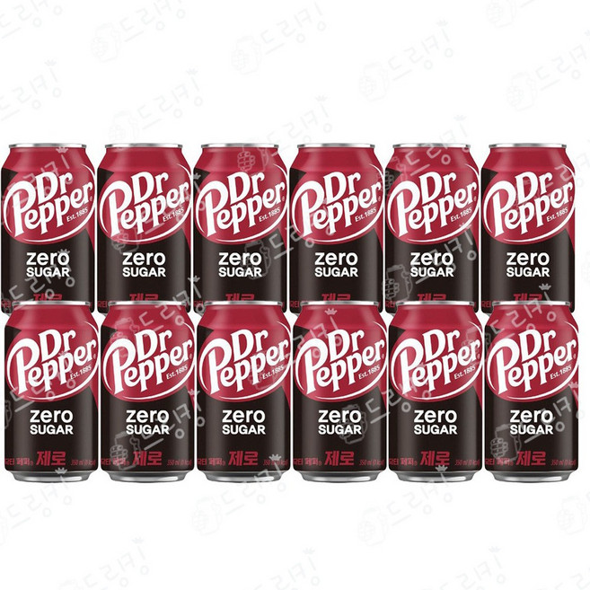 코카콜라 닥터페퍼 제로 355ml, 12개