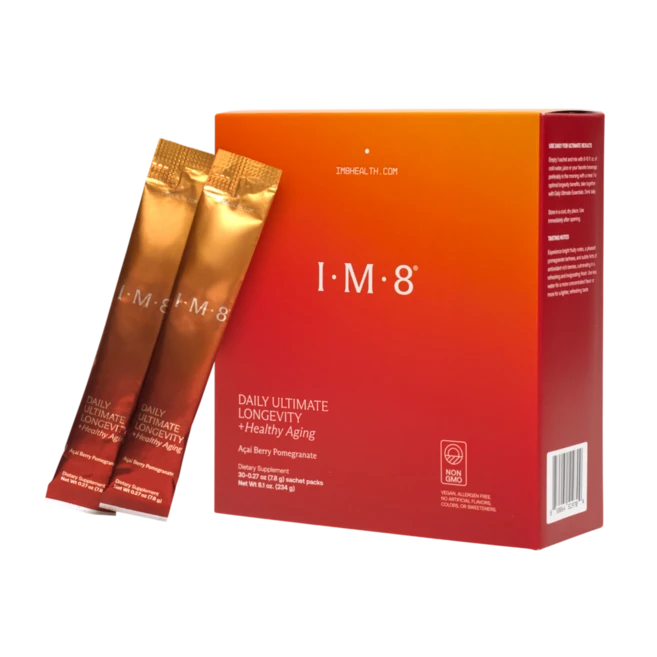 IM8 데일리 얼티밋 롱제비티 레스베라트롤 케르세틴 피세틴 NMN PQQ 스퍼미딘 세포 에너지 항산화 웰니스 밸런스 파우더 30days, 1개, 30회분 - 쿠팡