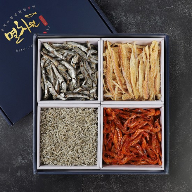 건어물 종합세트 4종 1호 대멸200g+세멸200g+황태채110g+홍새우130g, 없음, 1개