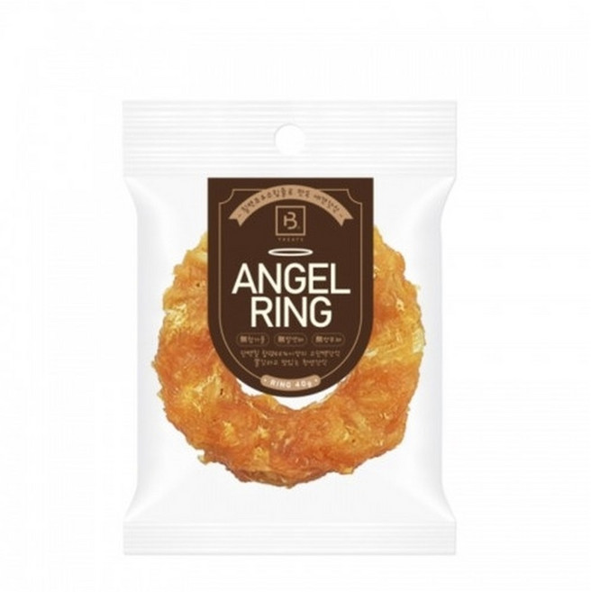 (5개묶음)브리더랩 엔젤링 링, 혼합맛(칠면조/닭고기/소힘줄), 40g, 5개