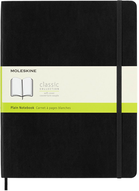MOLESKINE 經典軟皮筆記本 - XL型/空白/黑, 黑, 1個