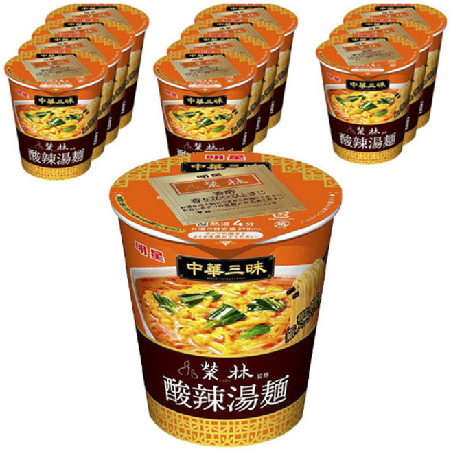 묘조 중화 삼매경 에이린 산라탕면 64g, 12개