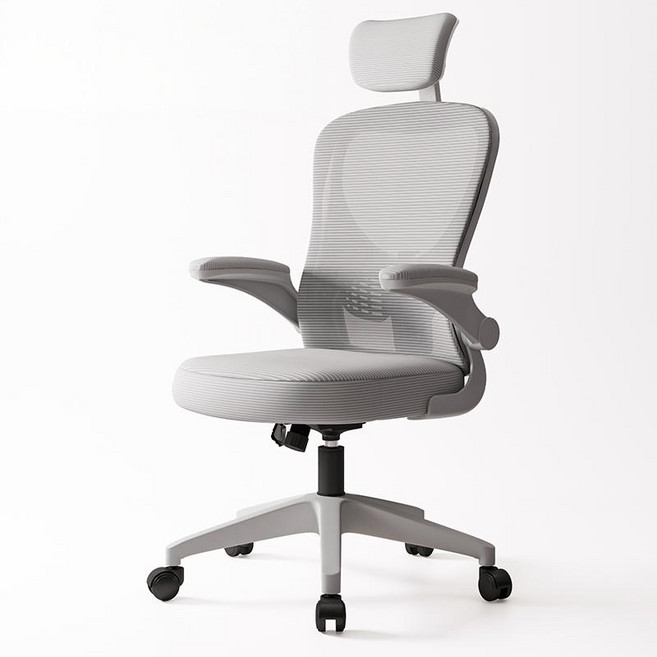 HOMEY NEST 자세교정 편한 공부 책상의자 사무용의자 허리 조절 가능 허리보호 의자 HN-OC018, 그레이