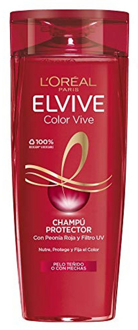 유럽 로레알 파리 엘바이브 컬러 바이브 염색 모발용 샴푸 285ml 헤어케어, 1개