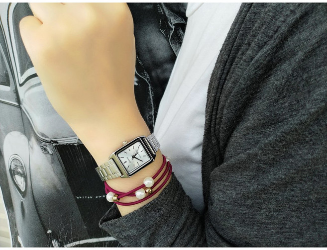 CASIO 復古方型女錶 LTP-V007系列 不鏽鋼/皮革錶帶