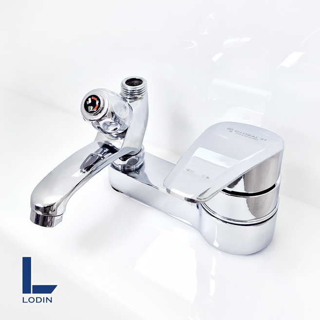 로딘 국산 투홀 세면대 세면기 샤워기 수전 세면 샤워 겸용샤워 2홀 욕실 세면수전 수도꼭지 교체 M1-460, 1개