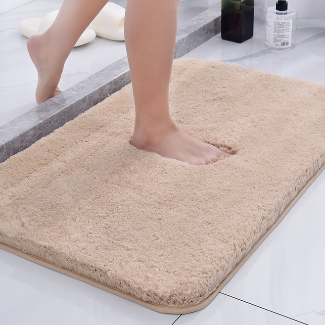 <르코이> 호텔식 빨아쓰는 욕실 발매트 부드러운 먼지없는 흡수 빠른 논슬립 연베이지, 2.연베이지