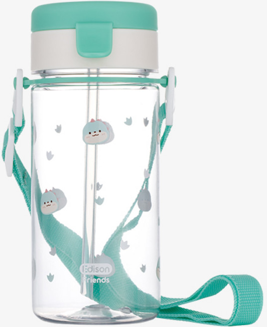 에디슨 에코젠 빨대컵+아이맞춤 4종세트, 1세트, 빨대컵,스푼,젓가락,포크,케이스, 공룡 빨대컵 EF1899+4종세트 EF1165