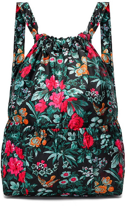 화려한 꽃무늬 패턴 대용량 초경량 가벼운 백팩