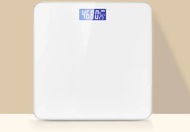 패션 캐주얼 스케일 가정용 스마트 체중계 체중 측정 간편 건강 체중계, 04 White-Battery