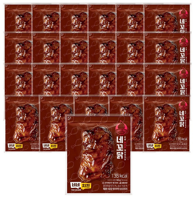 네네치킨 네꼬닭 순살 닭다리 데리야끼맛, 100g, 32개