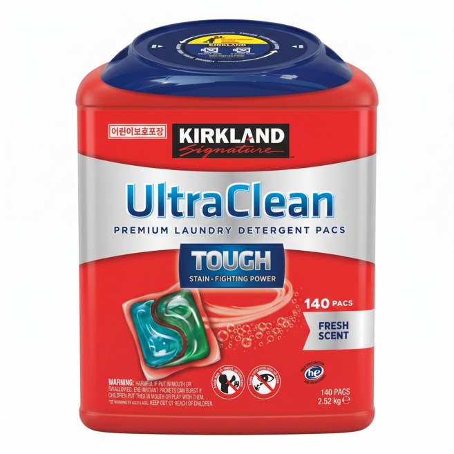 커클랜드 캡슐세제 코스트코 팩세제 세탁 리넨, 140개입, 1개