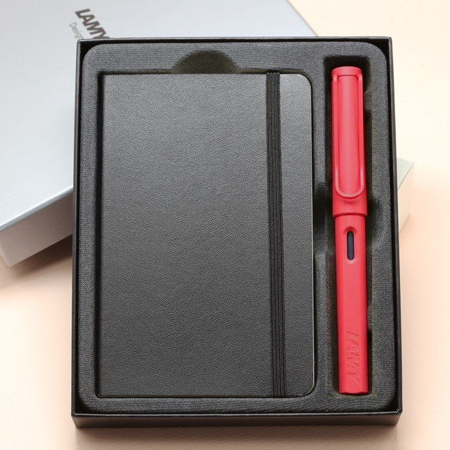 라미 사파리 만년필+노트 SET / 선물포장 정식수입처 제품, 선셋코랄 EF촉