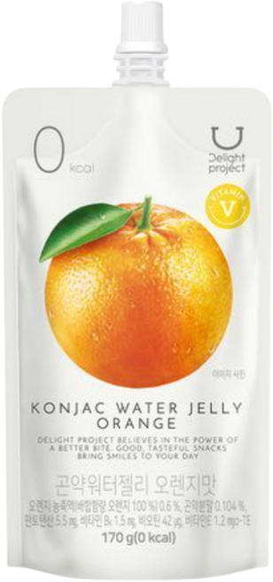 딜라이트 프로젝트 곤약워터젤리 오렌지맛, 1개, 170g